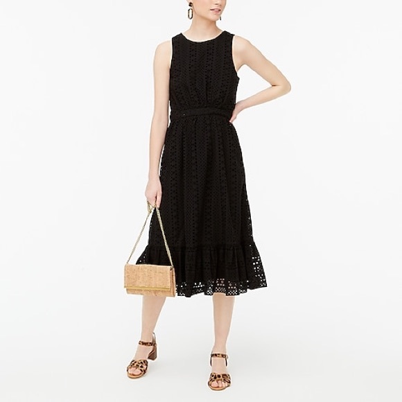 j crew eyelet midi dress